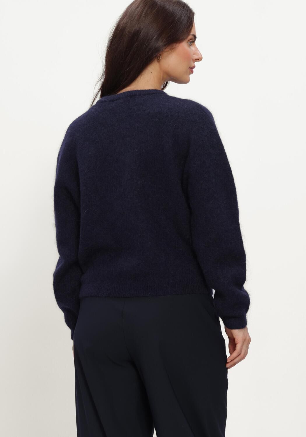 Donkerblauwe STUDIO ANNELOES Trui Bibi cardigan - large
