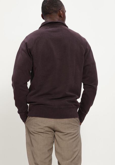 BUTCHER OF BLUE Pull ARMY SWEAT HALF ZIP Bordeaux - large