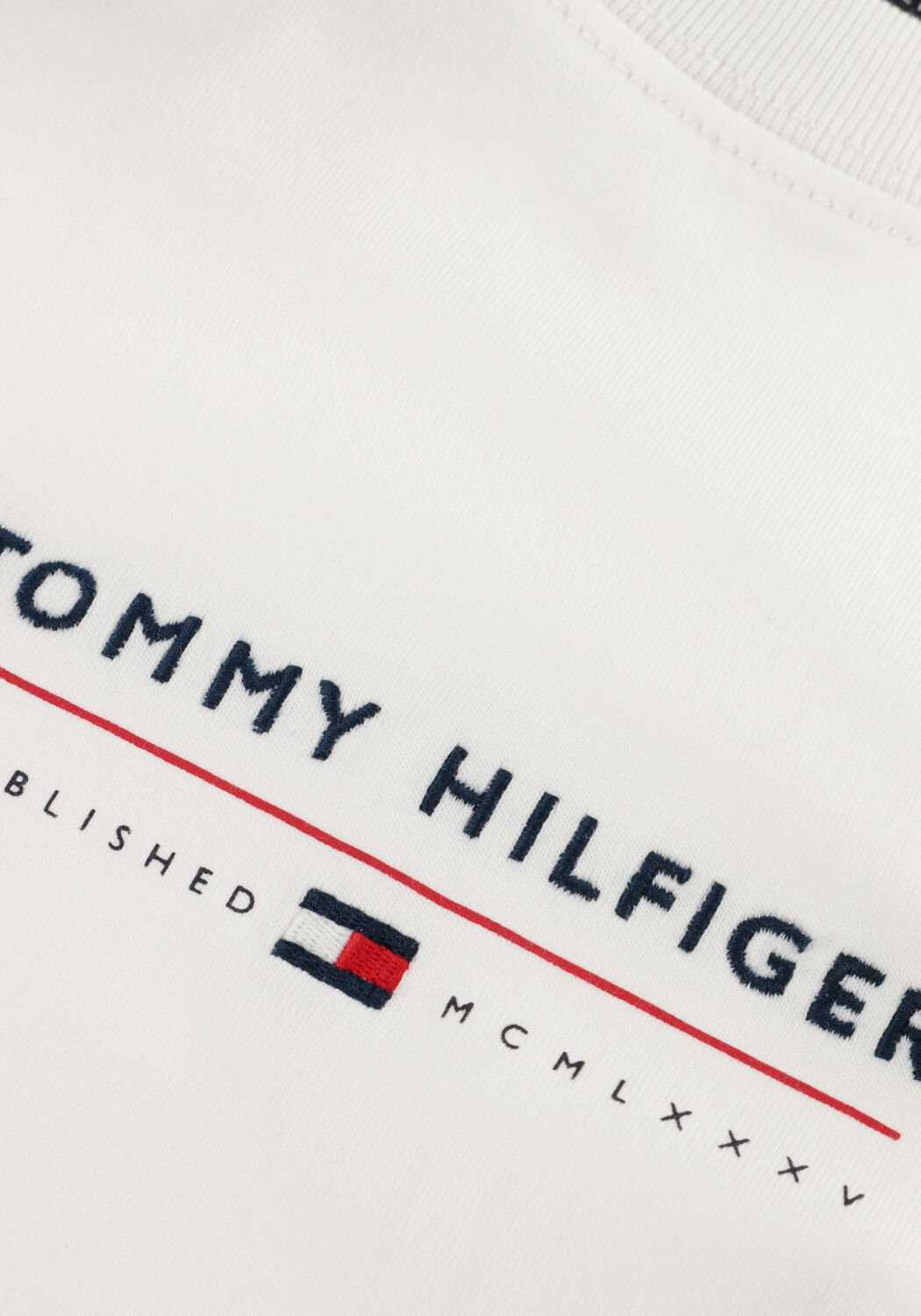 Witte TOMMY HILFIGER T-shirt BRAND LOVE LOCKUP TEE - large