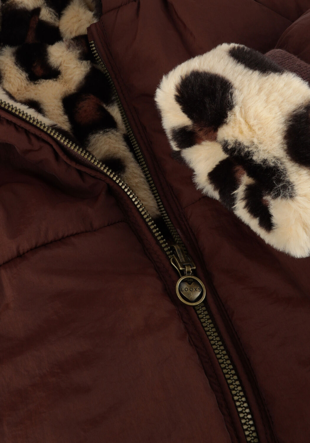 Bruine LOOXS Little Faux fur jas 2331-7220-452 - large