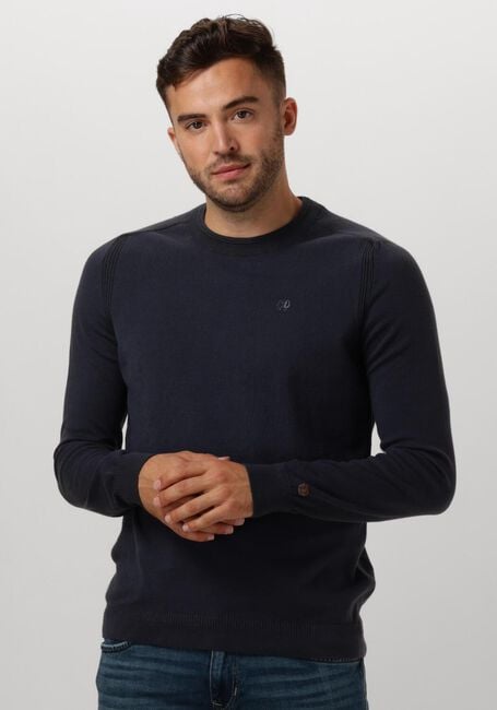 CAST IRON CREWNECK ESSENTIAL COTTON STRETCH Pulls & Gilets en bleu - large