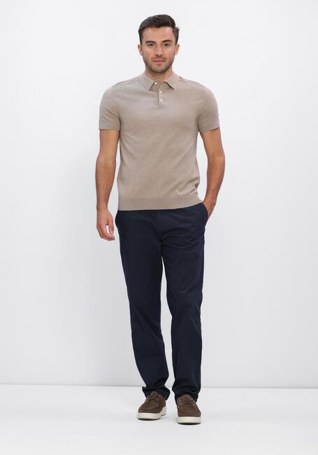 SELECTED MEN Polo SLHBERG SS KNIT POLO NOOS en beige - large