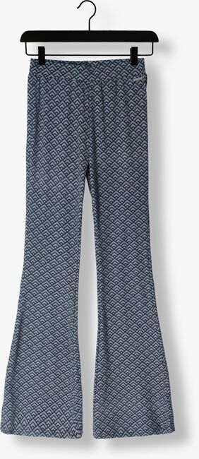 COLOURFUL REBEL Pantalon évasé SMALL GEO PEACHED EXTRA FLARE PANTS en bleu - large