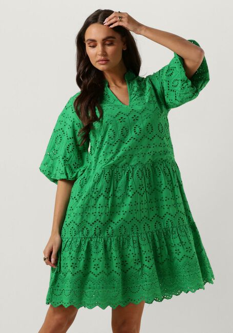 NOTRE-V Mini robe NV-DONNA DRESS BRODERIE ANGLAISE DRESS en vert - large