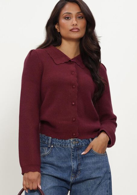 Bordeaux OBJECT Trui OBJPARYA THESS L/S RE KNIT CARDIGAN - large