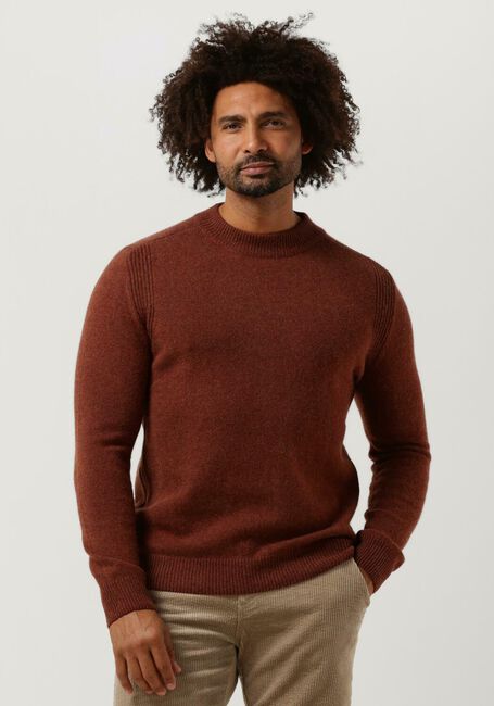 ANERKJENDT Pull AKRICO LAMBSWOOL KNIT en marron - large
