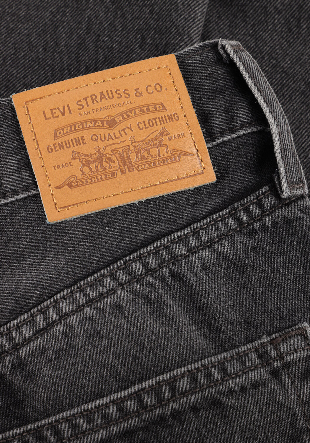 Donkergrijze LEVI'S Wide jeans RIBCAGE WIDE LEG H223 SWIPE UP - large