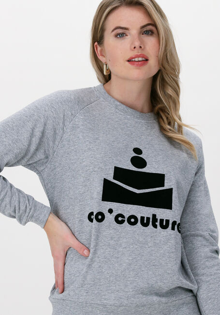 CO'COUTURE Chandail CLUB FLOC SWEAT en gris - large