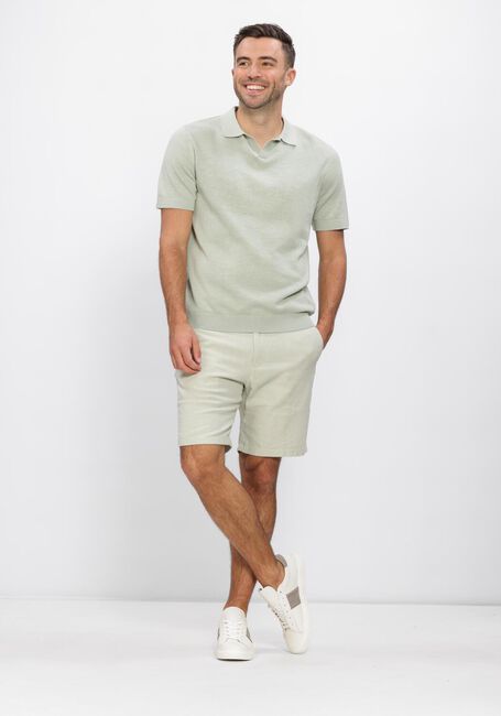 SELECTED MEN Polo SLHMATTIS SS KNIT SUN OPEN POLO en vert - large