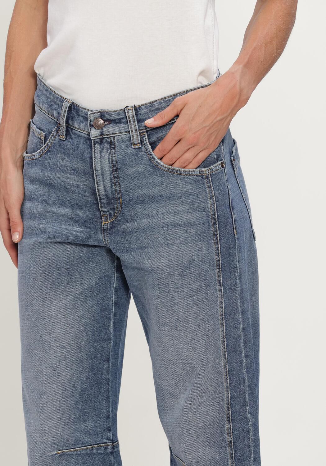 Blauwe CAMBIO Wide jeans ELIA - large