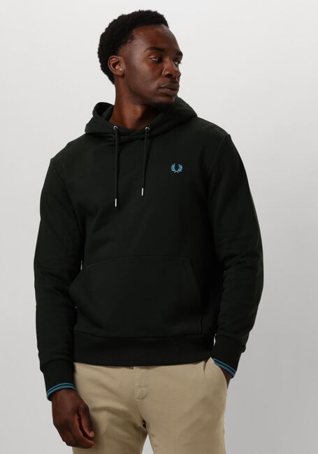 FRED PERRY TIPPED HOODED SWEATSHIRT Pulls & Gilets en vert - large