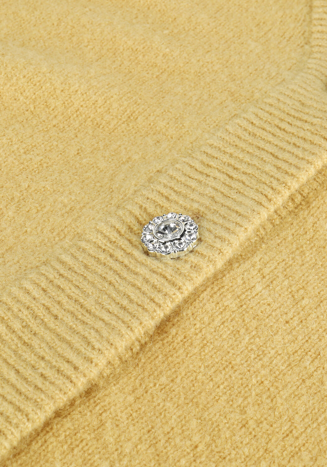 OBJECT Gilet EVE NONSIA L/S SHORT CARDIGAN en jaune - large