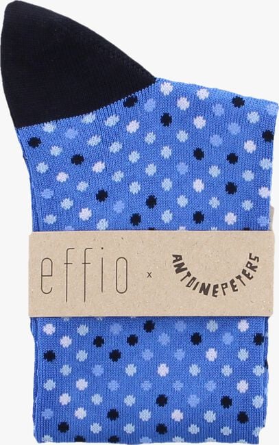 EFFIO Chaussettes POINTS en bleu - large