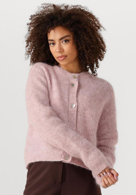 Roze SECOND FEMALE Trui ANDREA KNIT RIB LS CARDIGAN - large