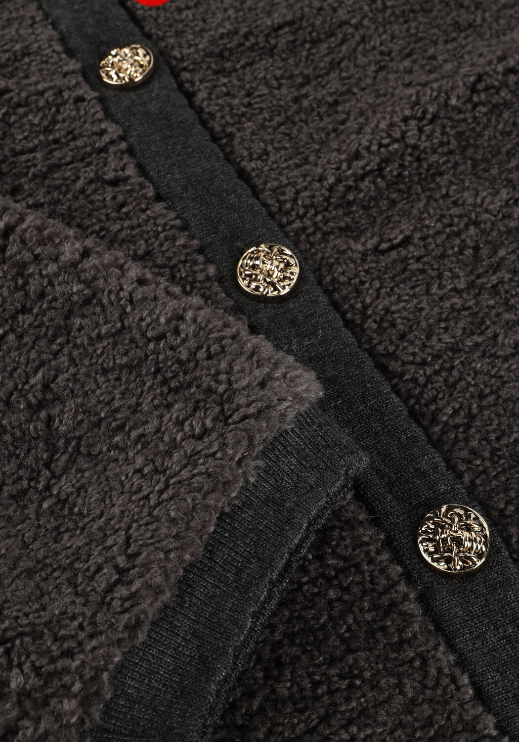 NEO NOIR Gilet LIMO FLUFFY KNIT CARDIGAN Gris fonc&eacute; - large