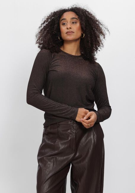 SUMMUM Haut BASIC TEE SOFT LUREX JERSEY en marron - large