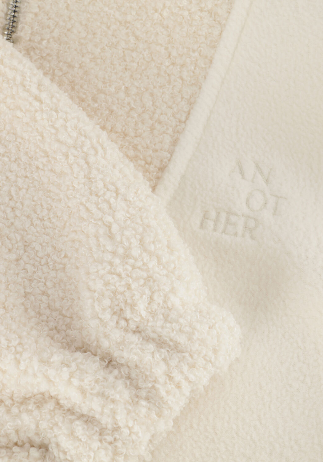 ANOTHER LABEL Manteau Teddy JENNIFER JACKET Cr&egrave;me - large