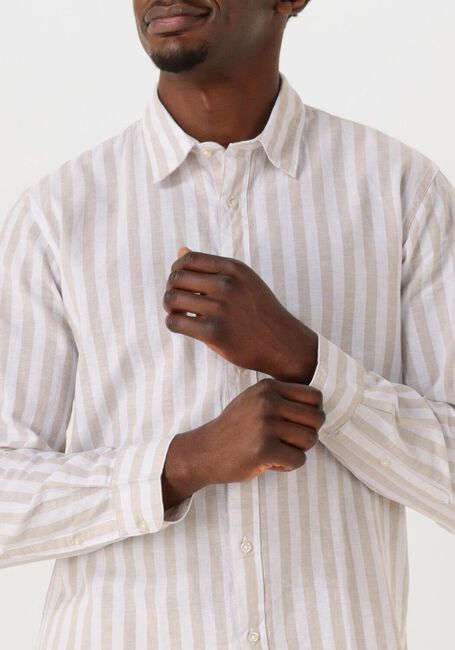 SELECTED HOMME Chemise décontracté SLHSLIM-SUN SHIRT LS NOOS en beige - large