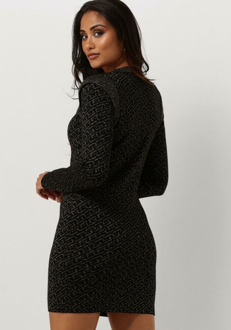 Zwarte LIU JO Mini jurk ABITO MAGLIA M/L FULL LOGO - large
