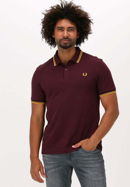FRED PERRY Polo TWIN TIPPED FRED PERRY SHIRT Bordeaux - large