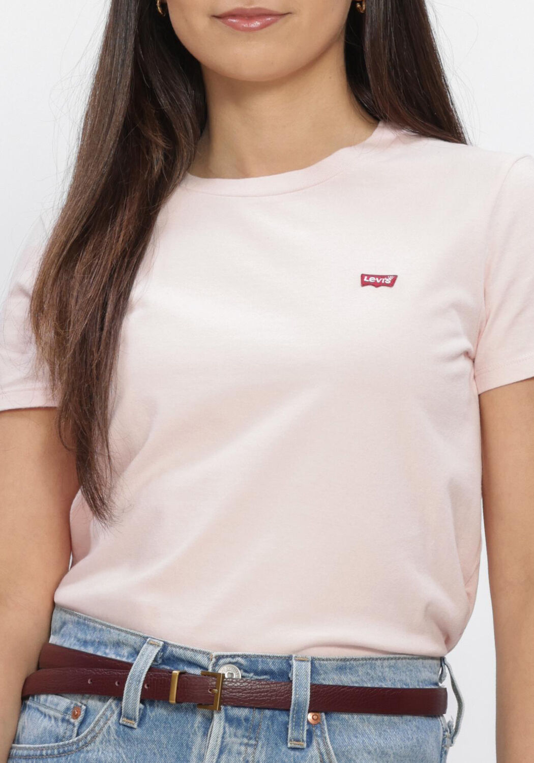 LEVI'S T-shirt PERFECT TEE COTTON Rose clair - large