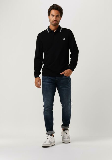FRED PERRY Polo LS TWIN TIPPED SHIRT en noir - large