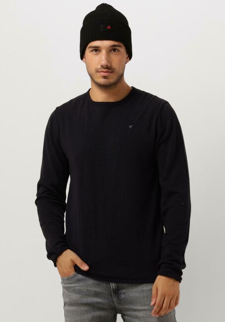 PURE PATH Pull FLAT KNITTED SHIRT WITH SMALL LOGO ON CHEST en gris - large
