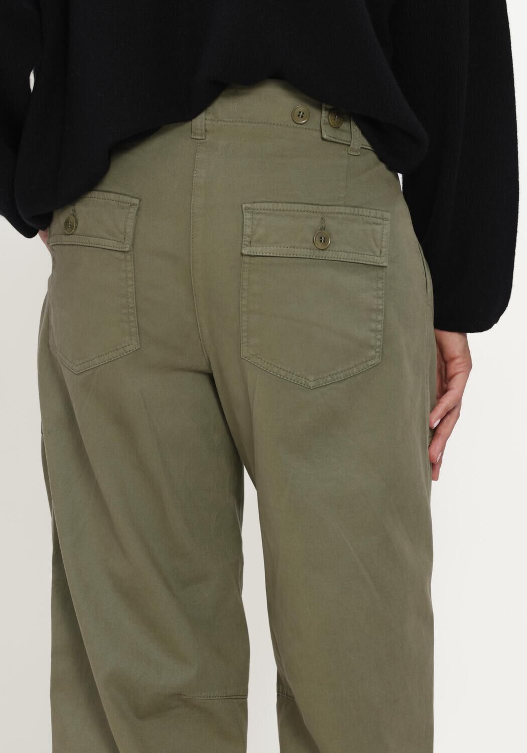 CAMBIO Pantalon cargo OCTOBER STUDIO87 Olive - large