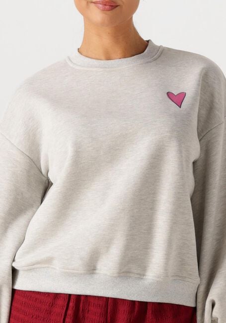 Lichtgrijze YDENCE Sweater SWEATER LOVE LETTER - large