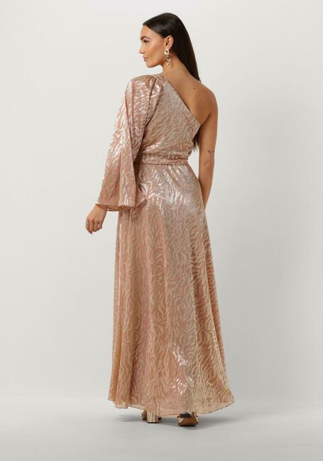 Roze ACCESS Maxi jurk SHIMMERY ONE-SHOULDER ANIMAL PRINT - large