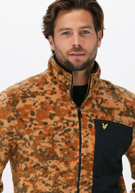 LYLE & SCOTT Gilet EARTH PRINT FLEECE en beige - large