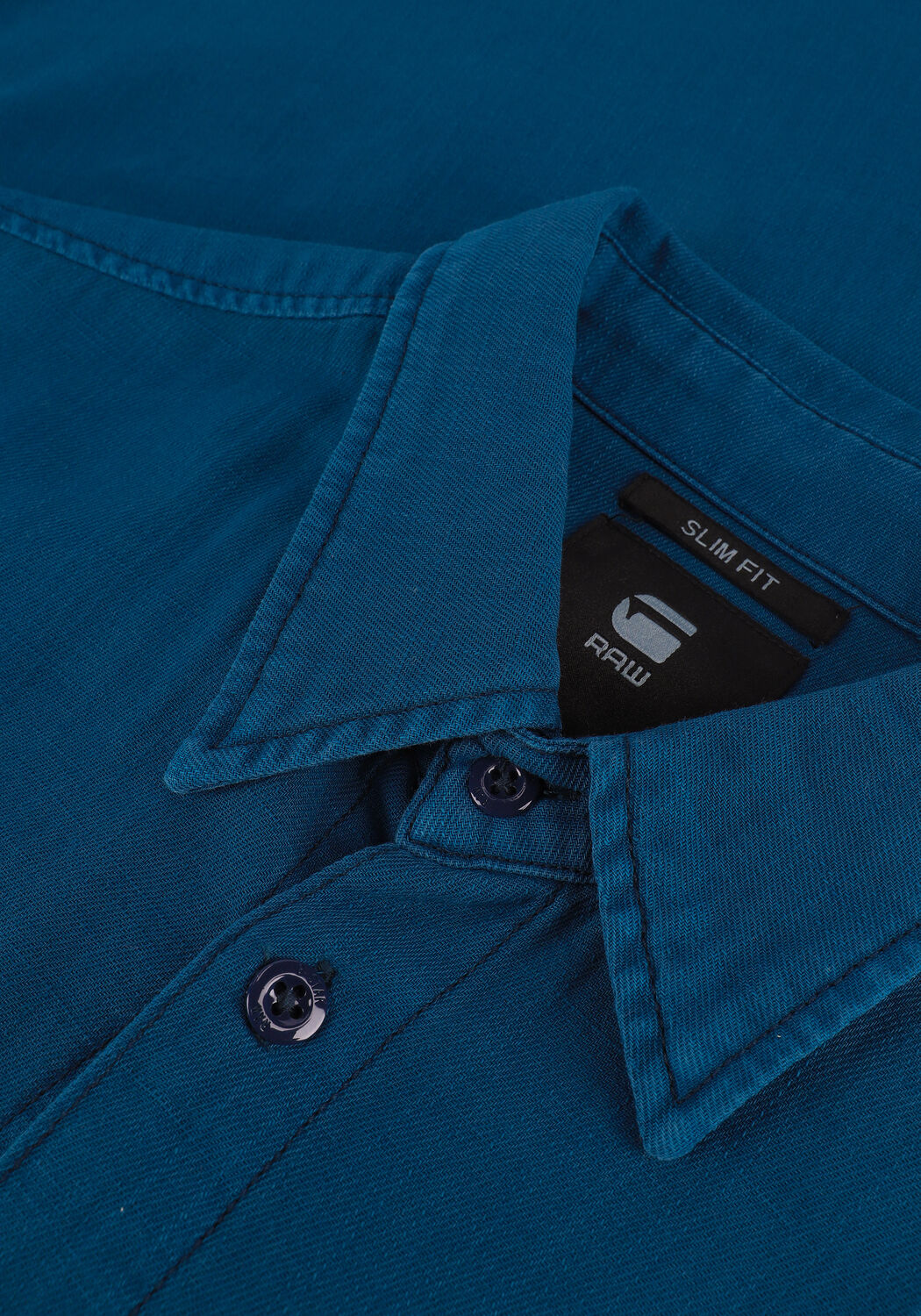 Blauwe G-STAR RAW Casual overhemd MARINE SLIM SHIRT S\S - large