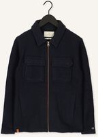 Donkerblauwe CAST IRON Overshirt ZIP JACKET BOILED WOOL Donkerblauwe CAST IRON Overshirt ZIP JACKET BOILED WOOL - medium