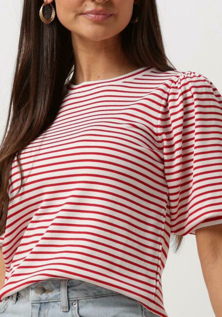 JANSEN AMSTERDAM K136 KNIT TOP 3/4 SLEEVE Hauts & T-shirts en rouge - large