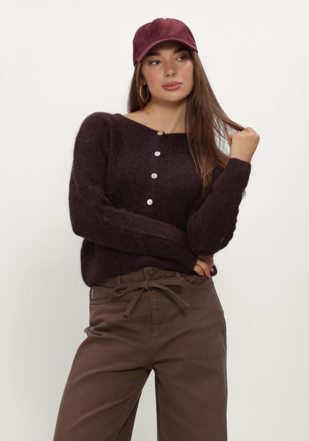 BOII STUDIOS Gilet FLORA Bordeaux - large