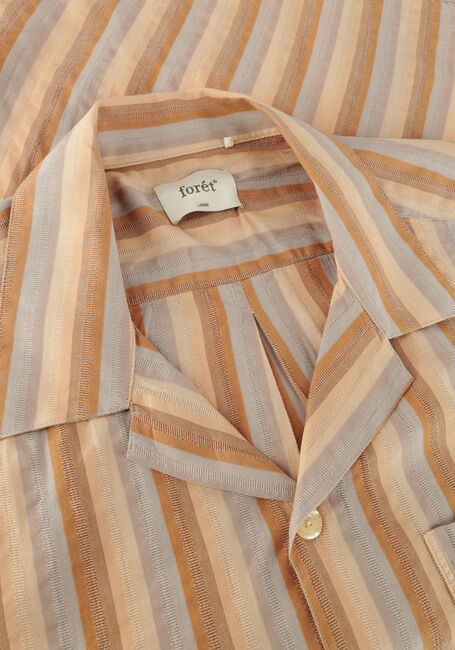 Bruine FORÉT Casual overhemd OTTER SEERSUCKER SS SHIRT Bruine FORÉT Casual overhemd OTTER SEERSUCKER SS SHIRT - large