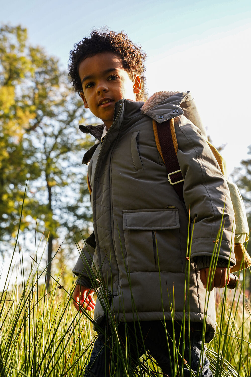 KOKO NOKO Veste matelass&eacute; O56873 en gris - large