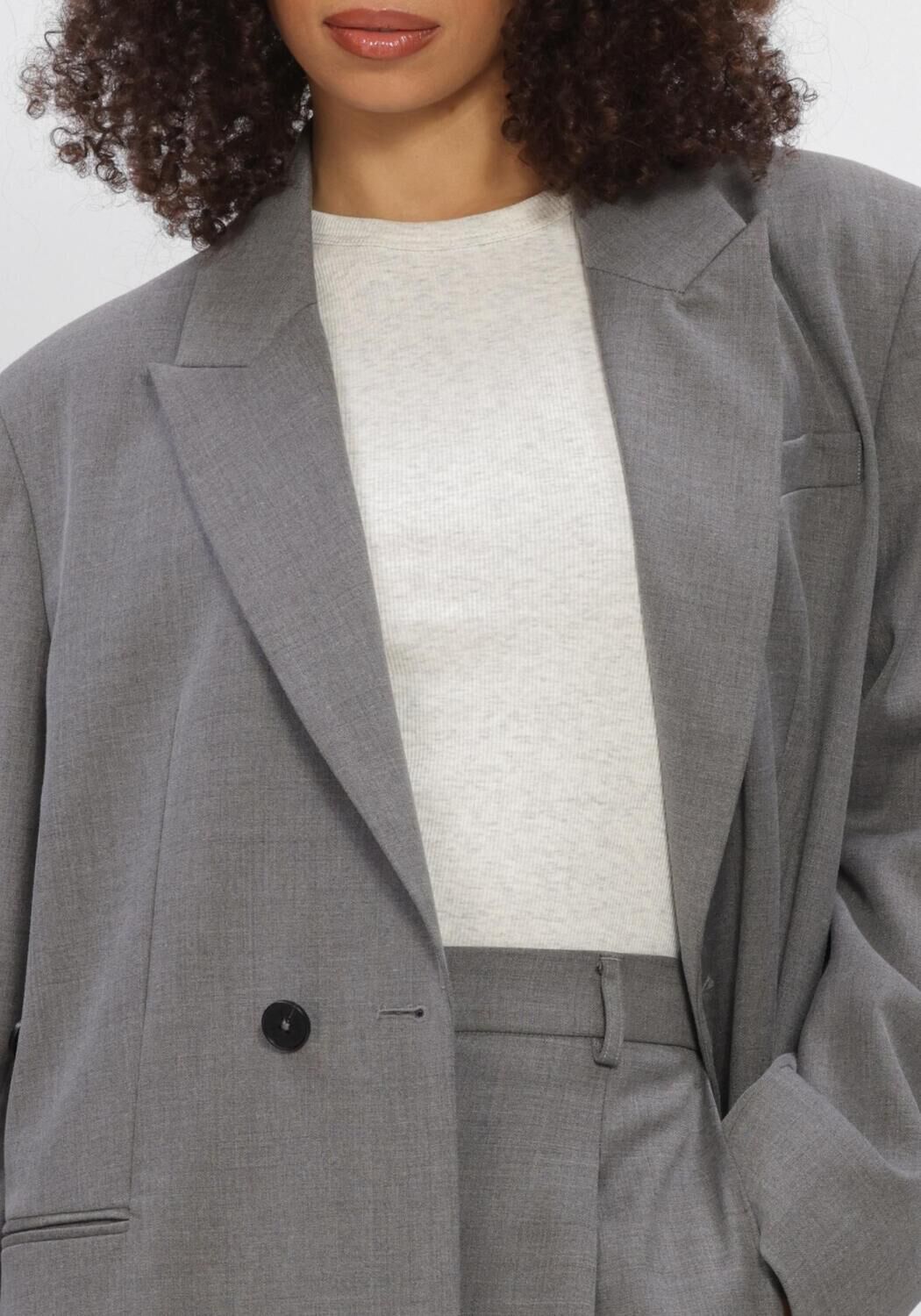 Grijze DANTE6 Blazer BOLTON WRAP BLAZER - large