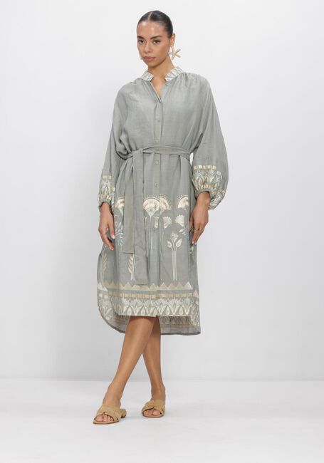 Lichtgrijze GREEK ARCHAIC KORI Midi jurk S26K-4075057 - large