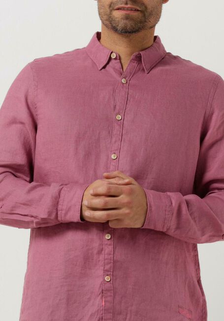 SCOTCH & SODA Chemise décontracté REGULAR-FIT LINEN SHIRT WITH SLEEVE ROLL-UP en rose - large