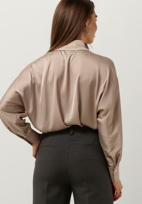 ACCESS SATIN SHIRT Blouses en bronze - large