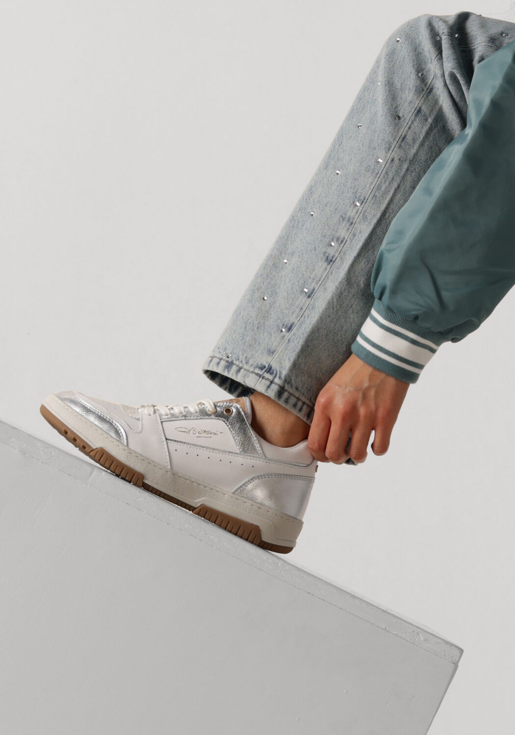 Zilveren FRED DE LA BRETONIERE Sneakers YARA MEGA - large