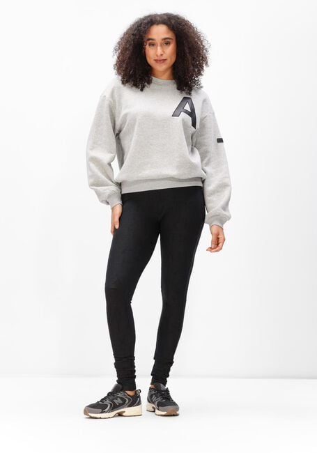 ALIX THE LABEL Chandail LADIES KNITTED LEATHER A SWEATER en gris - large