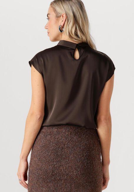 NEO NOIR FLEUR DRAPY SATIN BLOUSE Blouses en marron - large