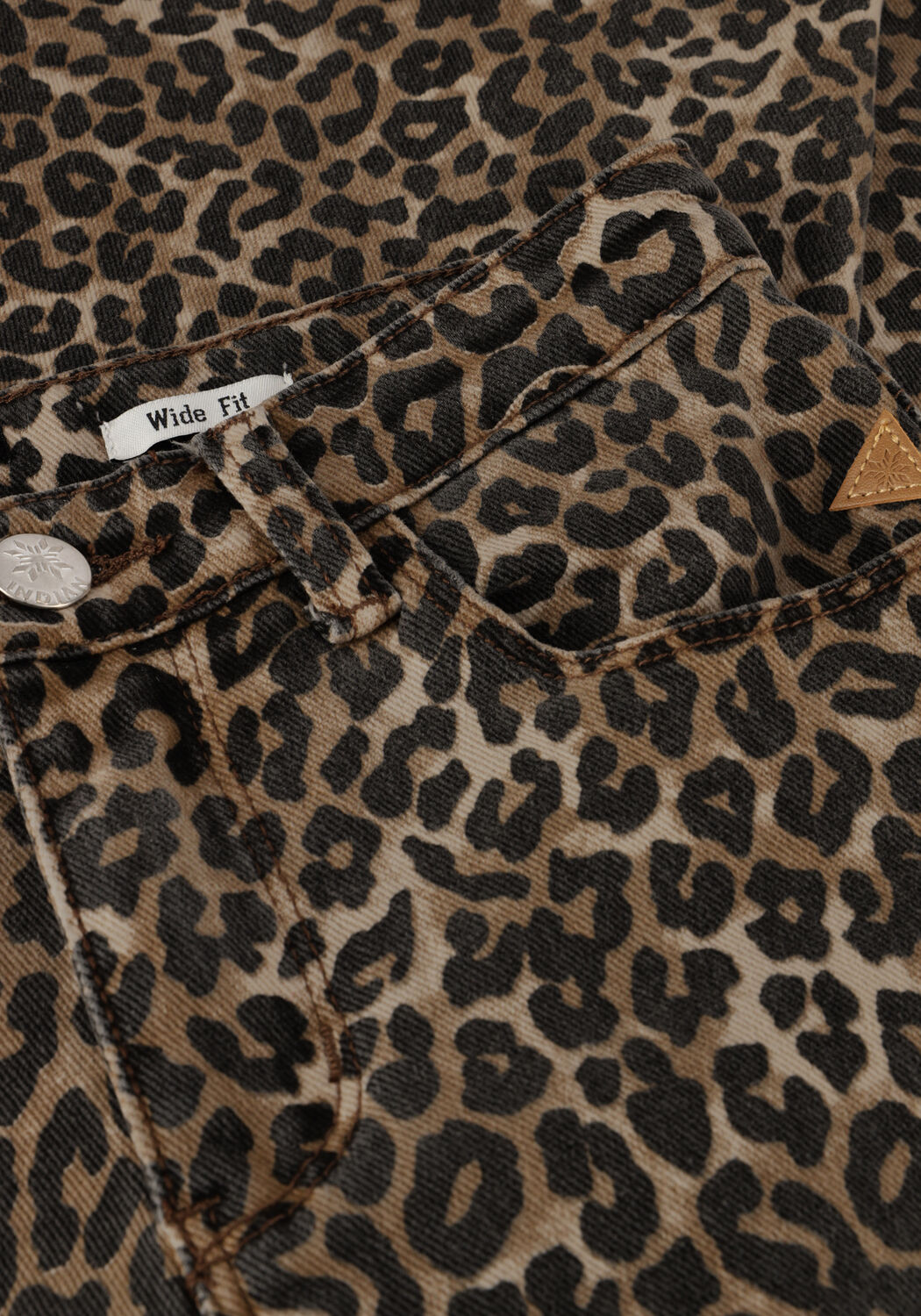INDIAN BLUE JEANS Wide jeans WIDE FIT LEOPARD en marron - large