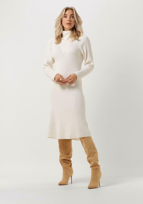 NOTES DU NORD Robe midi ERIN KNITTED DRESS Crème - large