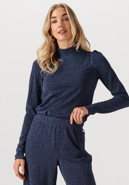 POM AMSTERDAM Pull TURTLENECK - GLITTER DAWN BLUE en bleu - large