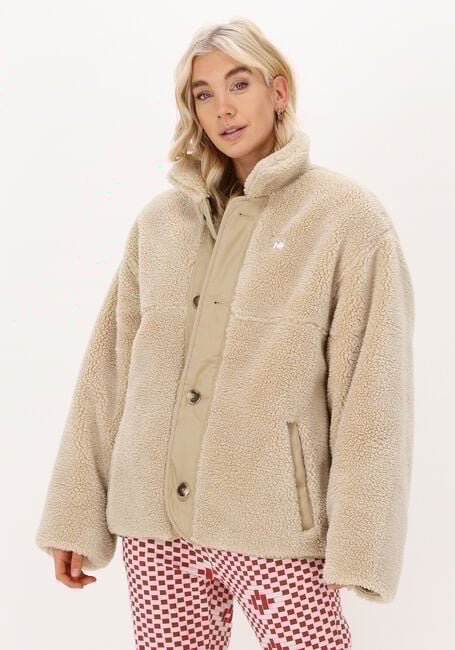 10DAYS Manteau Teddy REVERSIBLE PADDED JACKET Écru - large