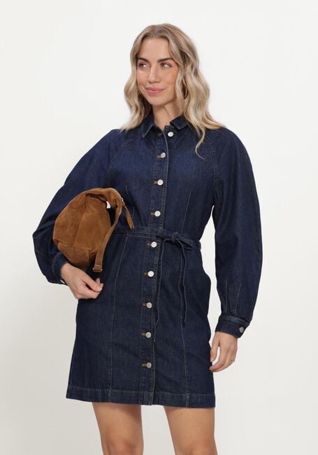 MSCH COPENHAGEN Mini robe MSCHSANA LIS DENIM SHIRT DRESS Bleu fonc&eacute; - large