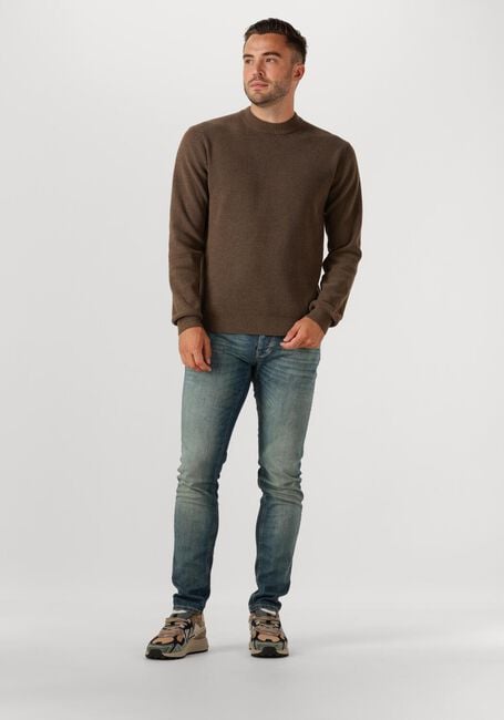 CAST IRON Pull MOCK NECK SOFT BLEND en marron - large